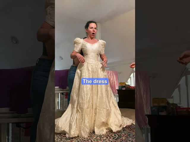 Mom surprises dad by wearing wedding dress after 30 years ￼❤️