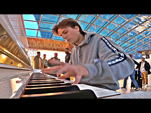 Interstellar Airport Piano Performance Paris