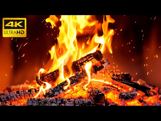 🔥 Cozy Fireplace with Burning Logs and Crackling Fireplace Sounds 🔥 Virtual Hearth 4K Ultra HD