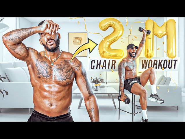 Seated Workout For BACK, ABS & ARM FAT! | 14 Day Chair Challenge!