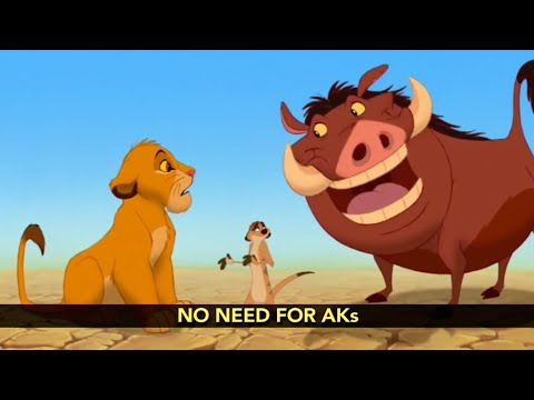 Timon And Pumbaa Know You Don't Need Assault Rifles