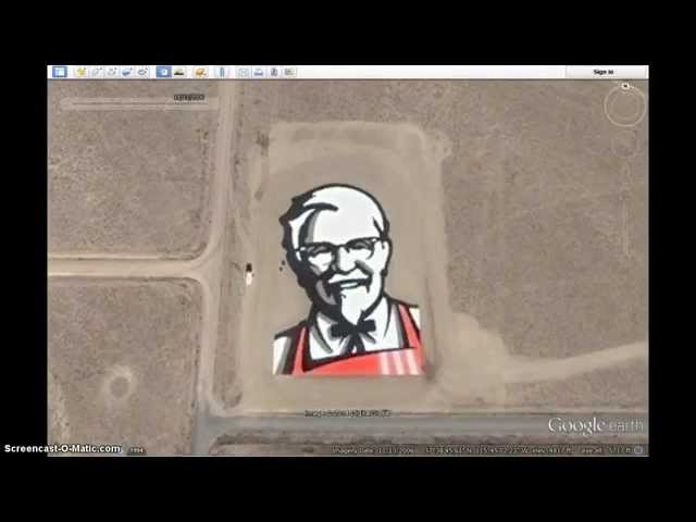 Colonel Sanders (KFC logo) near Area 51 in Nevada