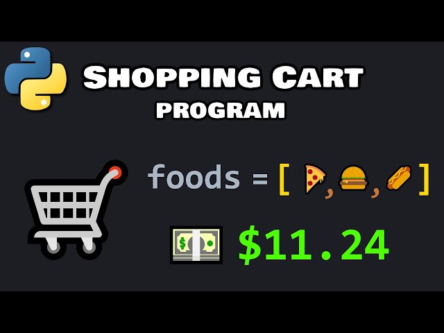 Python shopping cart program 🛒