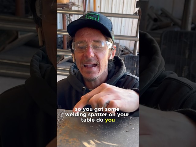 Fastest way to remove welding spatter from your table or welding project