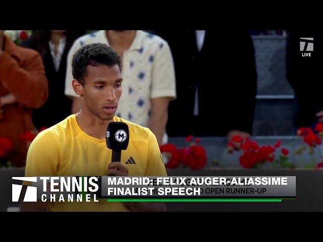Felix Auger-Aliassime's 2024 Madrid Open Finalist Speech | 2024 Madrid Final