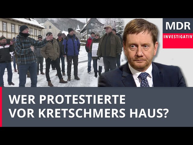 Wer protestierte vor Kretschmers Haus?