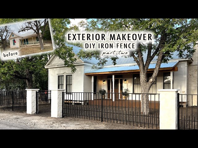 DIY Iron Fence *EXTERIOR MAKEOVER Part 2* (Design, Costs & Process) | XO, MaCenna