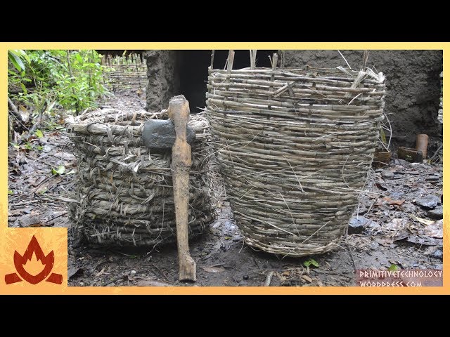 Primitive Technology: Baskets and stone hatchet