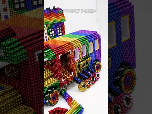 Monster School Bus From Magnetic Balls #shorts