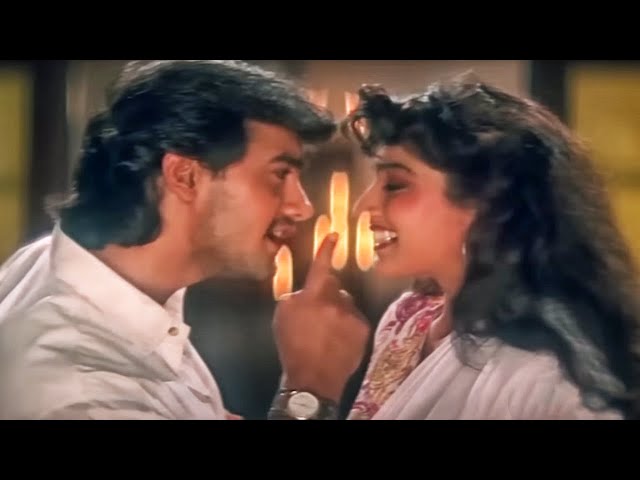 आधी रात को पलकों की HD - परंपरा - आमिर खान, रवीना टंडन, नीलम - लता मंगेशकर, अमित कुमार - Old Is Gold