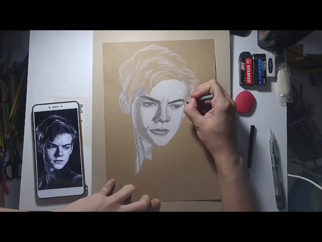 Drawing Thomas Brodie Sangster, Newt from The Maze Runner | bee2wolf