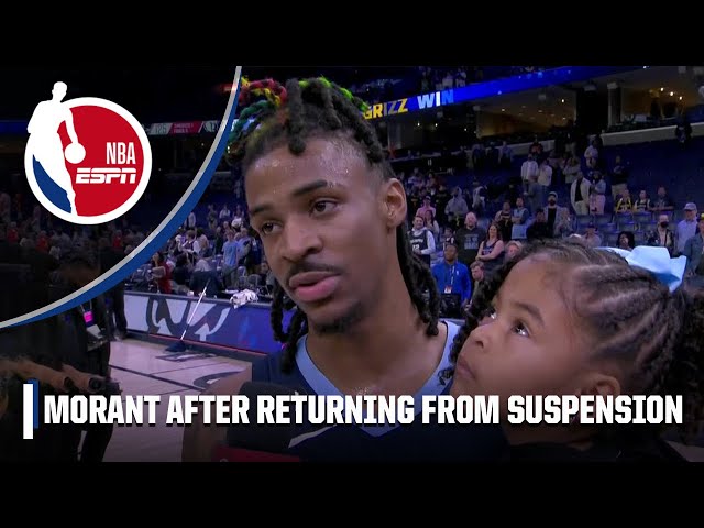 Ja Morant on his first game back after an 8-game suspension | NBA on ESPN
