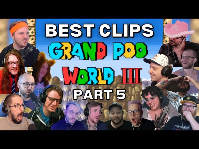 The BEST Clips of Grand Poo World 3 - Part 5 - Streamers Play BarbarousKing's SMW hack