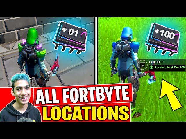 *NEW* ALL FORTBYTE LOCATIONS (1-100) FORTBYTES FORTNITE SEASON 9! - Fortbyte Challenges (PART 2)