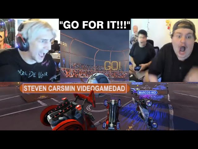 xQc, Jesse & Poke Playing Rocket League Together As A "Team" Highlights
