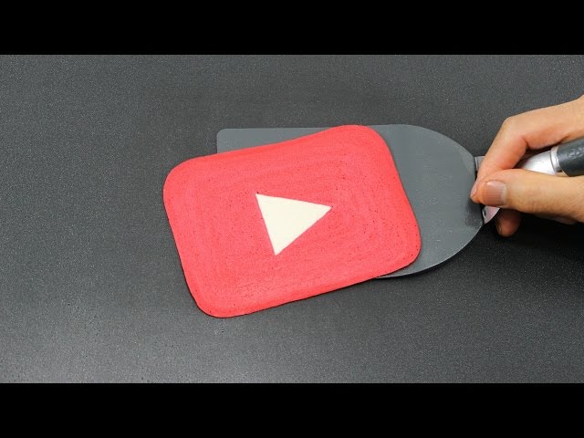 Pancake Art - YouTube Play Button by Tiger Tomato