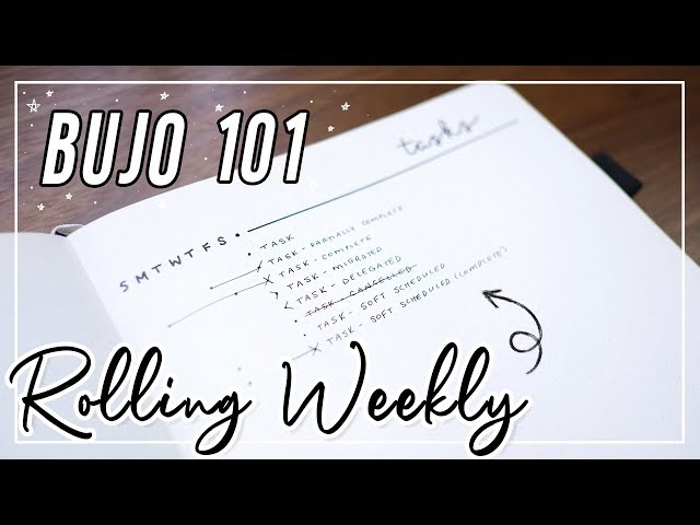 BuJo 101: The Rolling Weekly