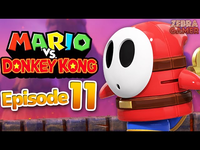 Mario vs. Donkey Kong Gameplay Walkthrough Part 11 - World 3+! Fire Mountain Plus!
