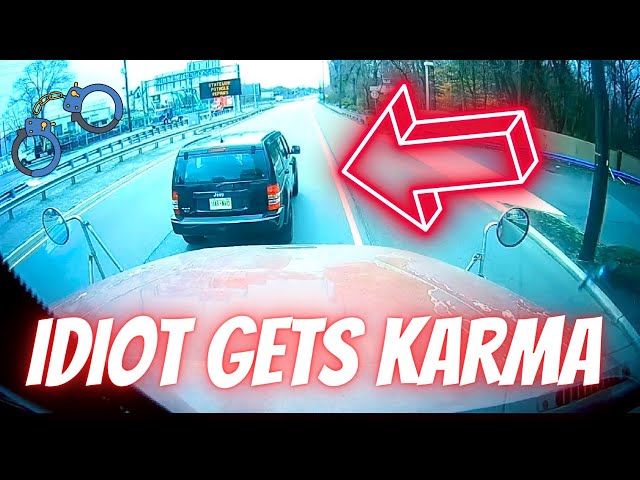 IDIOT GETS KARMA --- Bad drivers & Driving fails -learn how to drive #1103