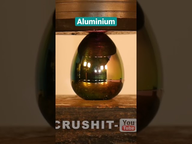 Titanium vs Aluminium vs Brass eggs VS Hydraulic Press 🥚  #hydraulicpress #crushing #satisfying