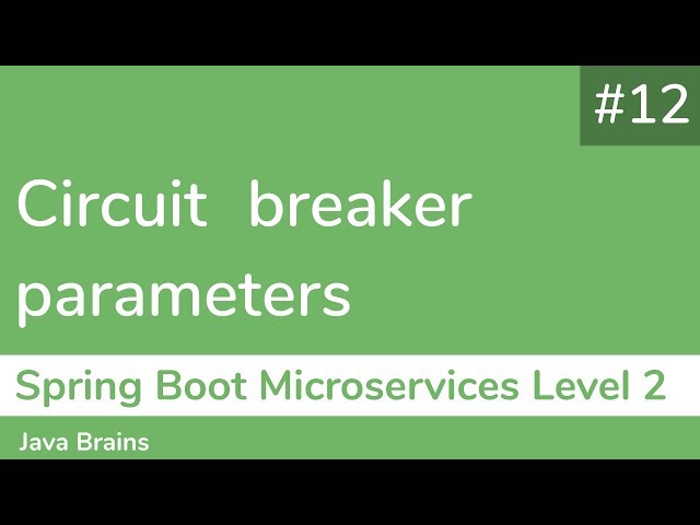 12 Circuit breaker parameters - Spring Boot Microservices Level 2