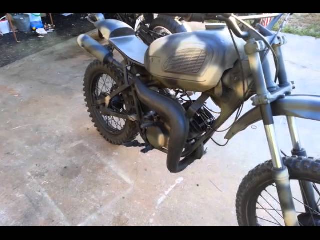 Finished custom made military dirt bike