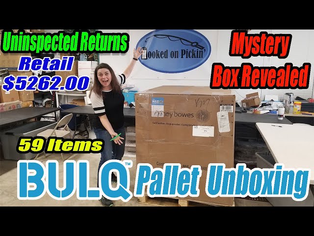 Bulq.com Pallet Unboxing  Retail $5262 - Uninspected Returns, General Merchandise - Online Reselling