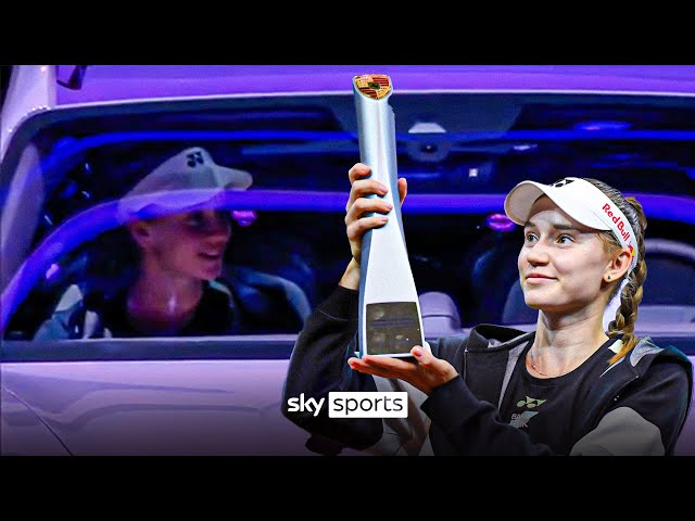 Funny moment Elena Rybakina is given car she CAN'T drive after Porsche Grand Prix victory 🚗