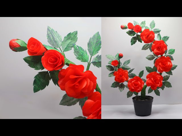 Ide Kreatif Bunga Mawar dari Plastik Kresek | Mawar Buatan untuk Dekorasi Rumah