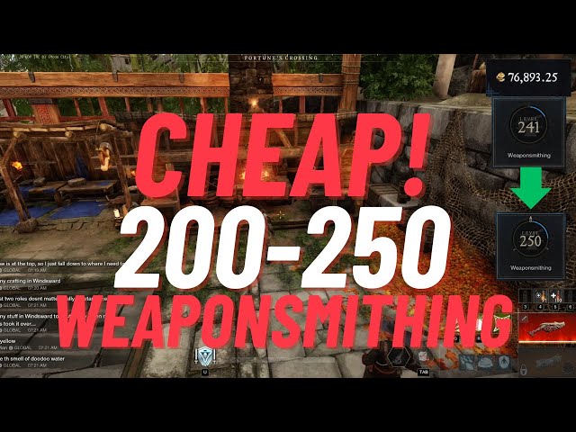 New World | CHEAP 200-250 Weaponsmithing!