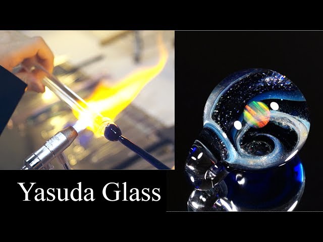 宇宙のようなガラス細工の制作風景  Yasuda Glass