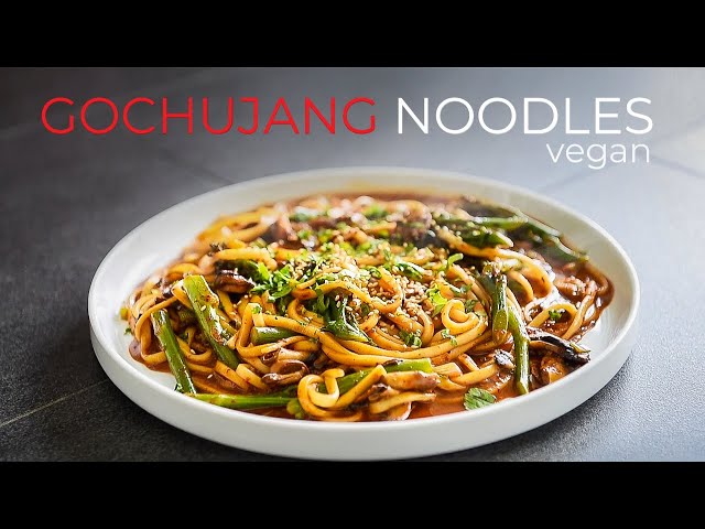 Vegan Gouchujang Noodles Recipe | How to make Korean Chili Paste Noodles!