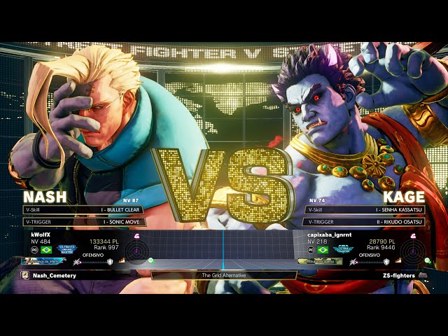 Nash vs Kage - Street Fighter V Champion Edition