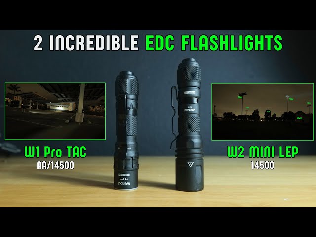 2 Incredible Pocket EDC Flashlights from Weltool - W2 LEP and T1 Pro Tac (14500)