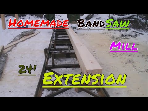 Homemade Extension For Our Homemade Bandsaw Sawmill