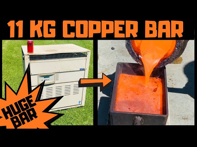 Huge 11KG Copper Bar From Scrap Spa Pump - Trash To Treasure - ASMR Metal Melting -BigStackD Casting