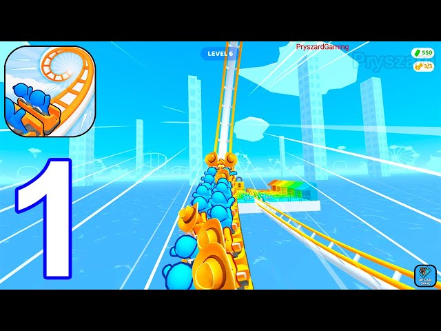 Runner Coaster - Gameplay Walkthrough Part 1 Levels 1-10 Ultimate Coaster (iOS,Android)