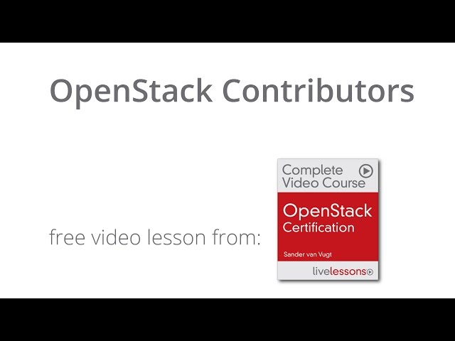 OpenStack Contributors - Free video lesson from video course OpenStack Certification