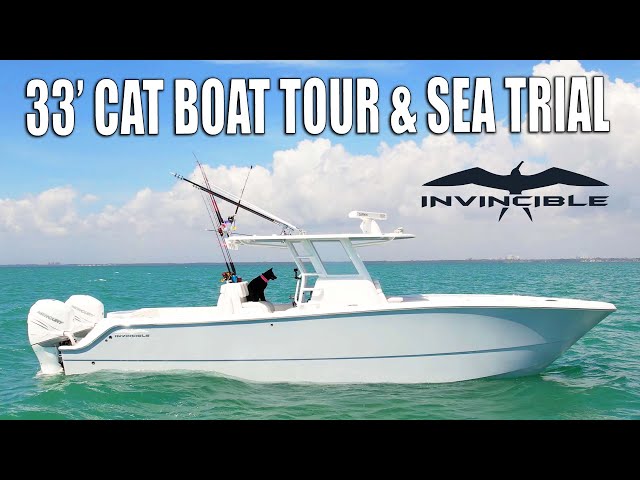 33' Cat Boat Tour & Sea Trial | Invincible Center Console