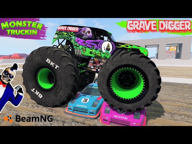 Monster Jam INSANE High Speed Jumps and Crashes #25 | BeamNG Drive