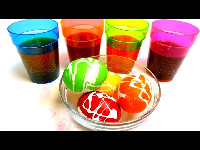 Coloring Easter Eggs with Rubber Cement -  DIY