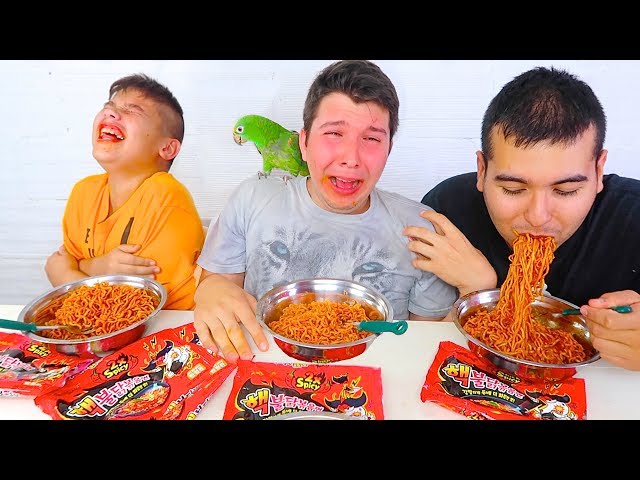 EXTREMELY SPICY NUCLEAR FIRE NOODLE CHALLENGE