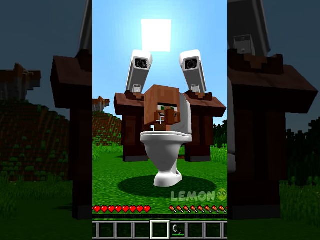 Skibidi Toilet vs CameraMan in MInecraft ! #shorts #minecraft