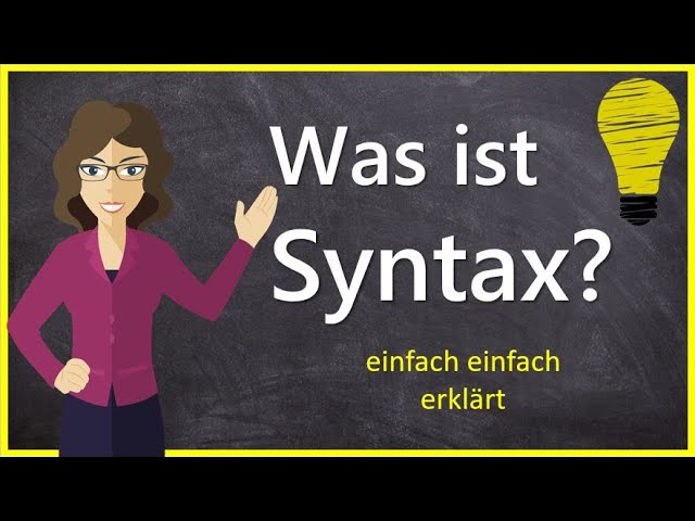 Was ist Syntax? - Aus der Sicht der Linguistik