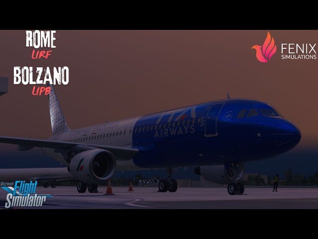 MSFS LIVE🔴EXTREME APPROACH INTO BOLZANO AIRPORT ⚠AIRBUS A320 FENIX🟥ROME (LIRF) - BOLZANO (LIPB)