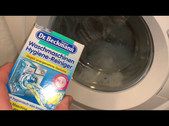 Waschmaschine reinigen mit Hygiene Reiniger von Dr. Beckmann 60 Grad Waschgang Reinigung Anleitung