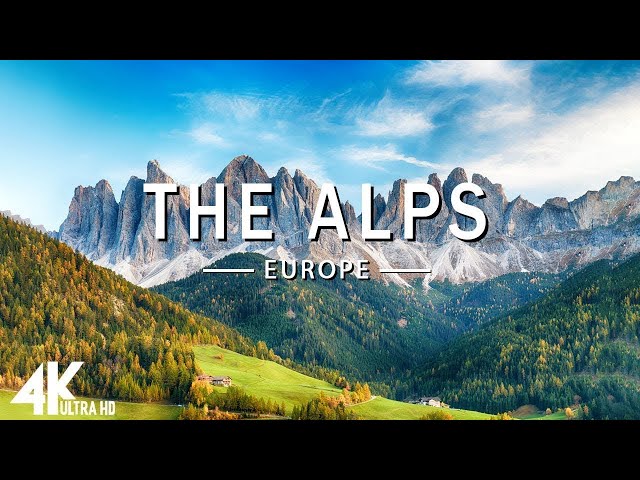 FLYING OVER THE ALPS (4K UHD) - Relaxing Music Along With Beautiful Nature Videos - 4K Video HD