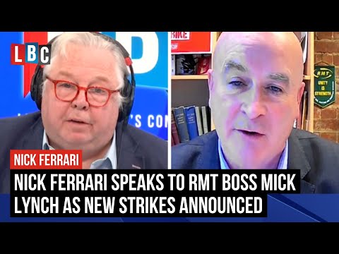Nick Ferrari speaks to RMT Boss Mick Lynch as new strikes announced | LBC