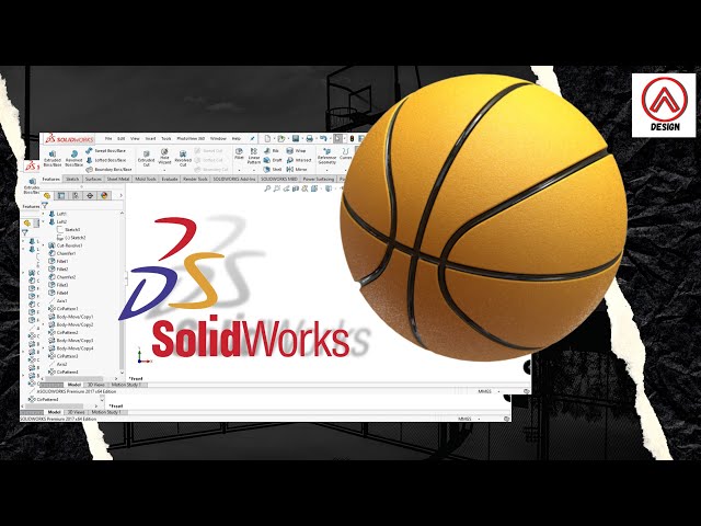 How to Make Basket Ball - SOLIDWORKS TUTORIAL