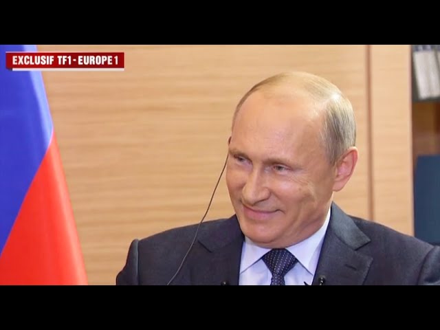 L'interview de Vladimir Poutine avec Jean-Pierre Elkabbach sur Europe 1 et TF1 en 2014 (archives)